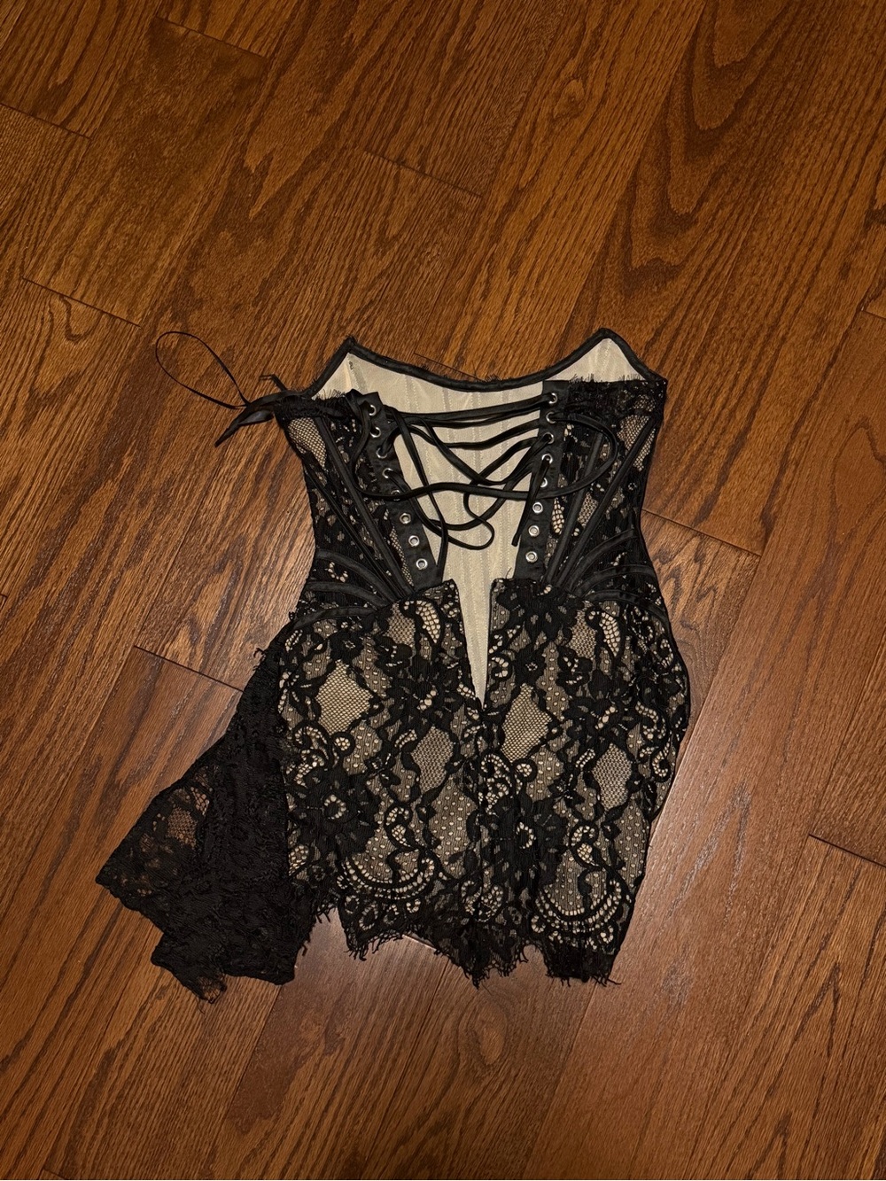 Heiress The Lace Corset Mini Dress - Black - Picture 5 of 6